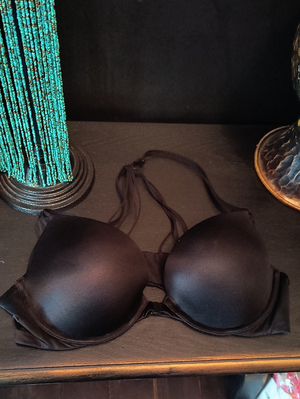 Vintage Victoria's Secret Black Padded Front Closure Bra